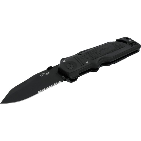 Walther Messer ERK Rescue Knife Rettungsmesser Taschenmesser 440C Stahl schwarz
