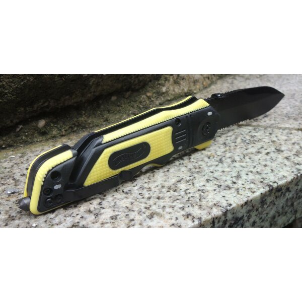 Walther Messer ERK Rescue Knife Rettungsmesser Taschenmesser 440C Stahl yellow