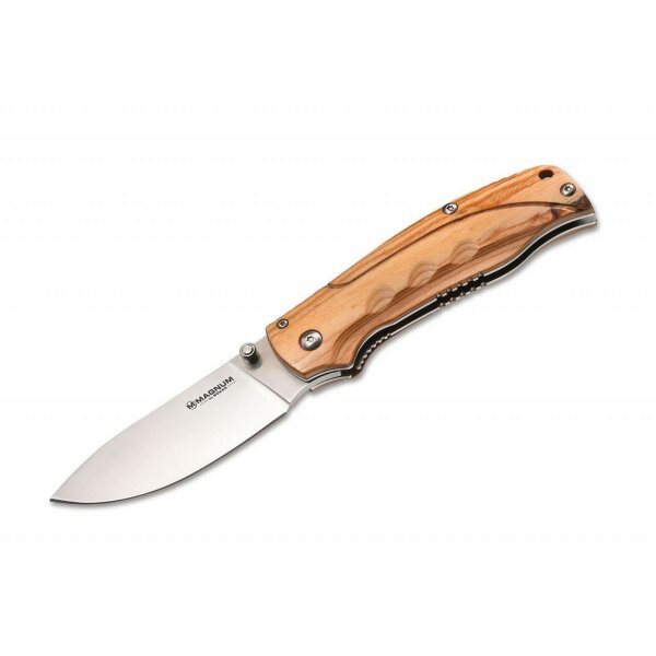 Böker Magnum Messer Pakka Hunter Taschenmesser 440B Stahl Pakkaholz 01MB700