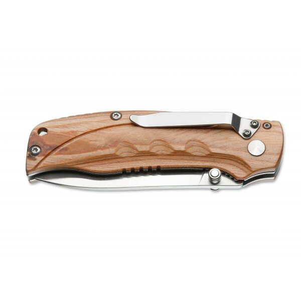 Böker Magnum Messer Pakka Hunter Taschenmesser 440B Stahl Pakkaholz 01MB700