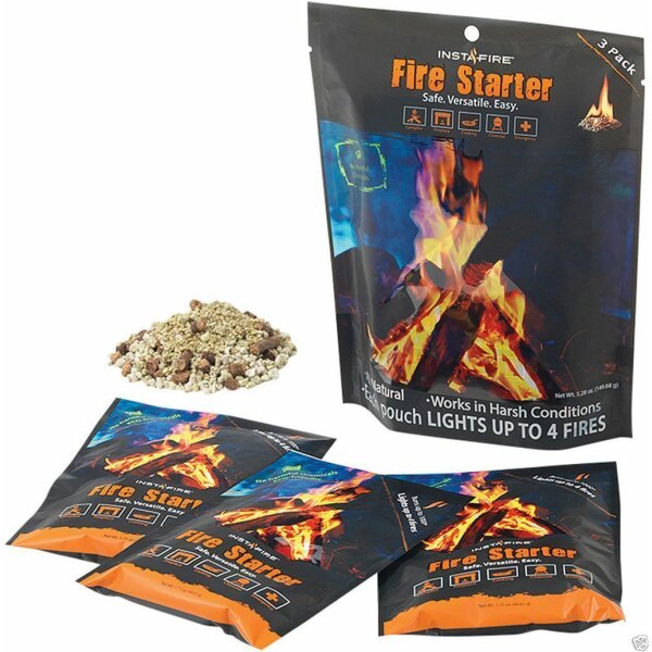 Insta-Fire Fire Starter 3 Pack nat&uuml;rlicher Feuerstarter 3 Packungen  INS02