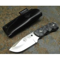 J&V Nano 2.0 MoVa Micarta Schwarz inkl. Lederscheide