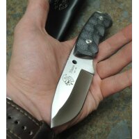 J&V Nano 2.0 MoVa Micarta Schwarz inkl. Lederscheide