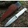 J&V Bushcraft Knife 14C28N Micarta Weiß inkl. Lederscheide