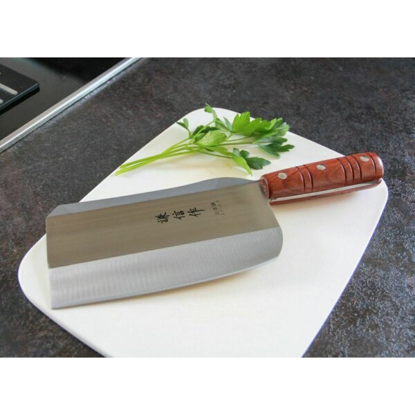 Haller Chinesisches Küchenmesser Kochmesser Fleisch-, Fischmesser etc. Holzgriff