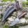 Haller Mittelalter MINI DAMASZENER Messer Damast Fahrtenmesser Damast Wurzelholz
