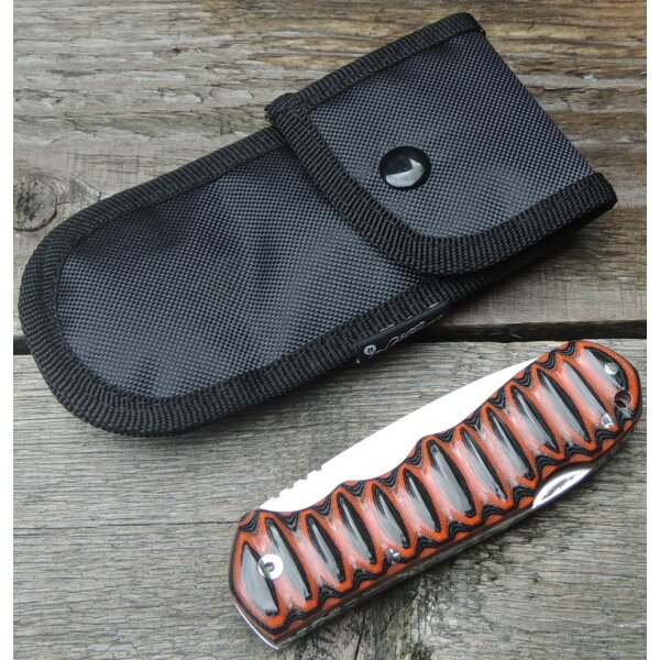 J&V Forester Knives COUNTRY TRF Messer Taschenmesser 12C27 Stahl Micarta Etui