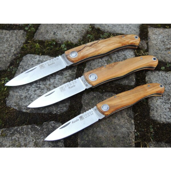 JOKER KOALA Lockback Messer Taschenmesser 3 Größen 4116 Stahl Olivenholz