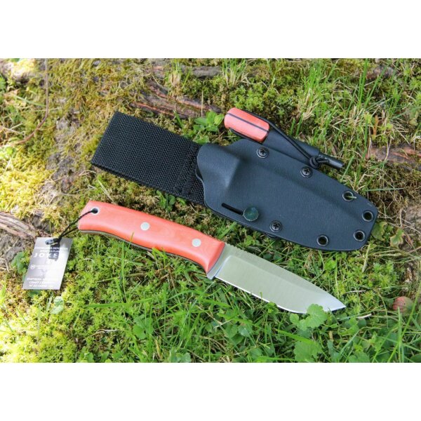 Joker Lynx N695 Micarta Orange inkl. Feuerstarter Paracord Kydexscheide