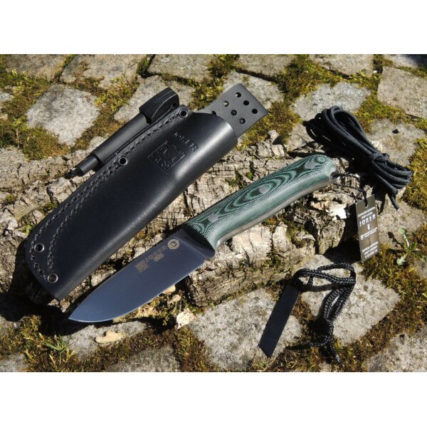 Joker Ursus N695 Micarta Grün inkl. Feuerstarter Paracord Lederscheide