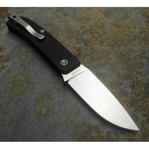 Manly Wasp 14C28N G10 Schwarz Slipjoint