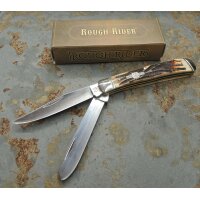 Rough Ryder Rider Deer Bone Trapper Messer Taschenmesser...