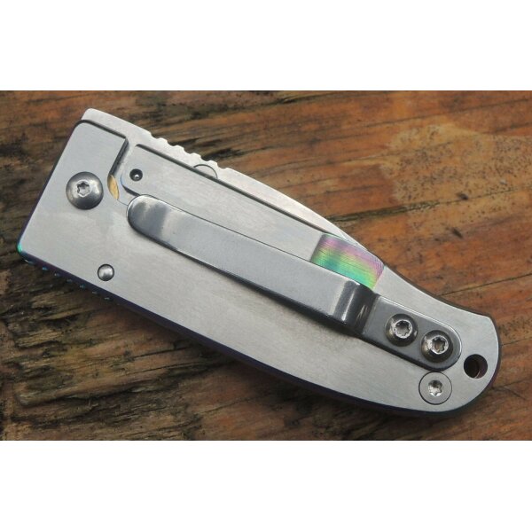 Sanrenmu Messer 4024LUE-SCX Framelock Taschenmesser 8Cr13MoV Stahl Rainbow