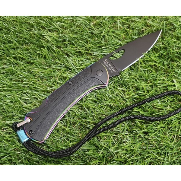 Sanrenmu Messer 7081BUI-PH Taschenmesser 8Cr13 Stahl Kunststoffgriff Lockback