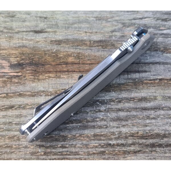 Sanrenmu Messer 9001LTC-SF1 Tanto Taschenmesser 12C27 Stahl G10 Kugellager