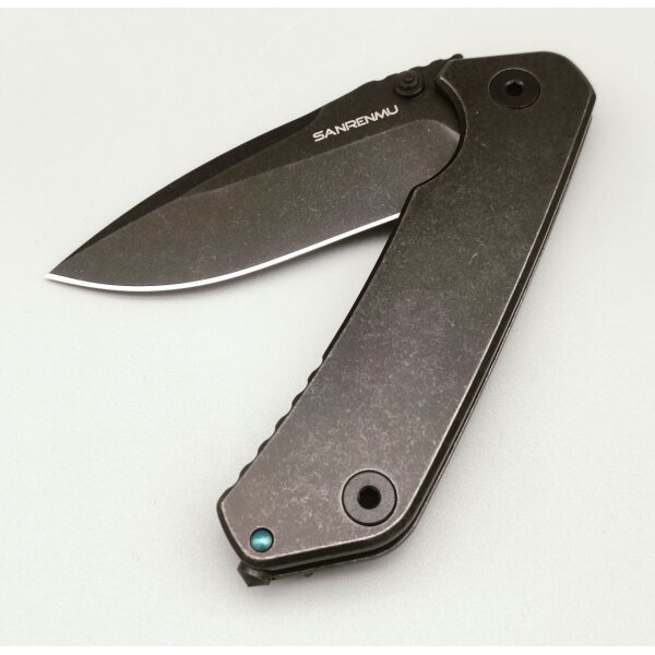 Sanrenmu Messer RAVAGE DARK 9008-SB Messer Flipper 12C27 Stahl Beta Plus Lock