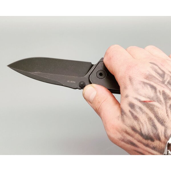 Sanrenmu Messer RAVAGE DARK 9008-SB Messer Flipper 12C27 Stahl Beta Plus Lock