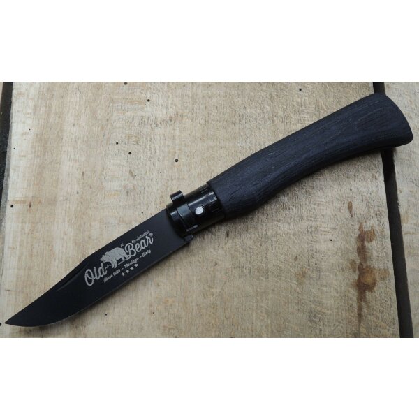 Antonini Old Bear All Black Messer Taschenmesser schwarz 420 Stahl versch. Gr. Größe M - 01OB030