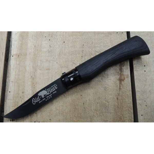 Antonini Old Bear All Black Messer Taschenmesser schwarz 420 Stahl versch. Gr. Größe L - 01OB031