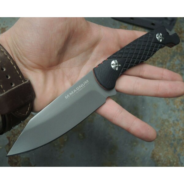 Böker Magnum Life Knife Bushcraft Outdoormesser 440 Stahl Kydexscheide G10 Griff 02MB201