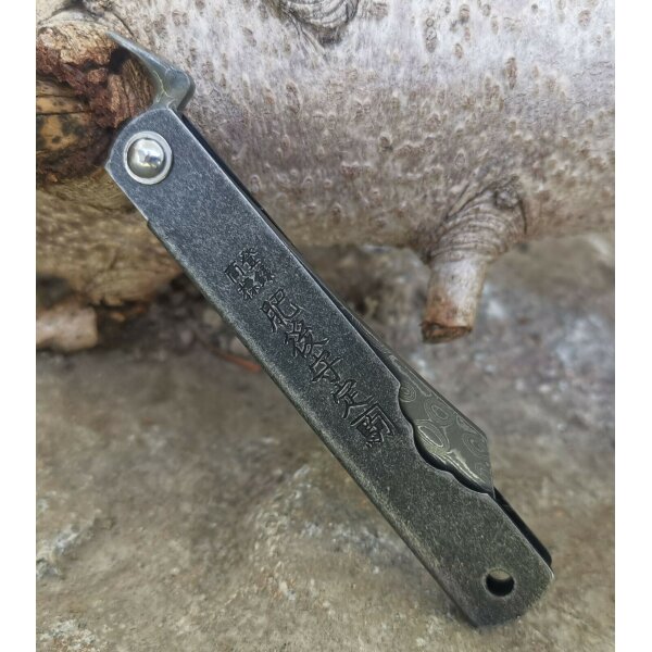 Higo Kinzoku Damascus Damast Taschenmesser Damastmesser Friction Folder