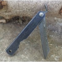 Higo Kinzoku Damascus Damast Taschenmesser Damastmesser...