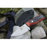 J&amp;V Hobbit Micarta Naranja Negra Black / Red 4116...