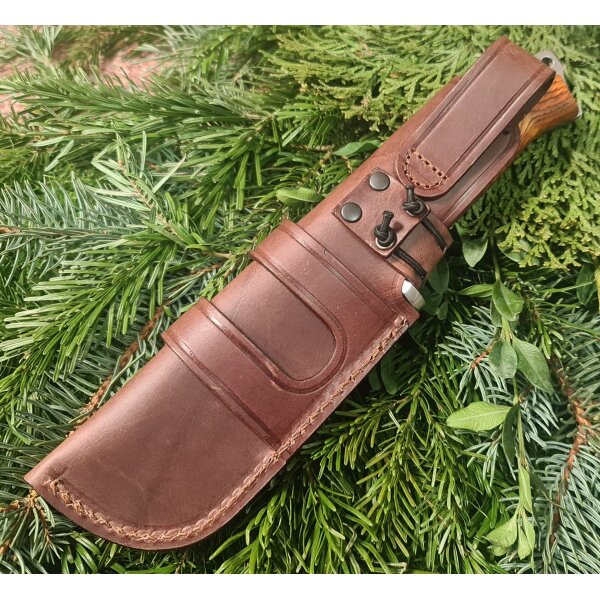 J&V Forester Knives Thor Cocobolo Outdoor Jagdmesser MoVa 58 Stahl Lederscheide