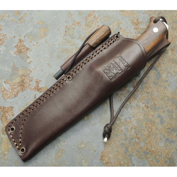 Joker Nomad N695 Walnussholz Braun inkl. Feuerstarter Paracord Lederscheide