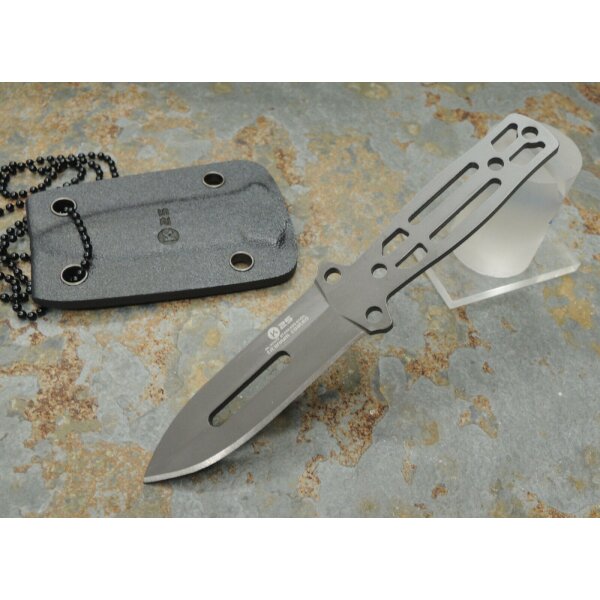 K25 Messer NECKBREAKER Neckknife Messer einseitig geschliffen Scheide 31898 