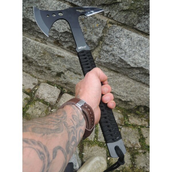 Tactical Beil Axt Tomahawk Outdoor Hammer Outdooraxt Camping Armee Scheide Black 
