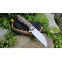 QSP Knife PELICAN QS118A Messer S35VN Stahl Leinen...