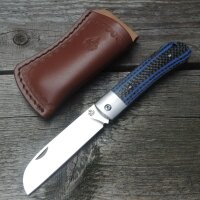 QSP Knife Arthur Brehm WORKER QS128-D N690 Stahl Blue Carbon