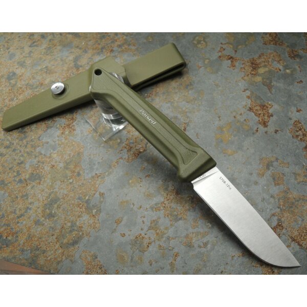 SanRenmu S708-1 oliv Messer Fixed Blade Outdoormesser 12C27 Stahl Polymergriff