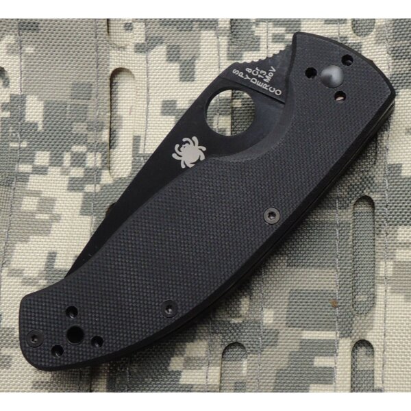 Spyderco Tenacious Black Plain 8Cr13MoV G10 Schwarz 01SP745