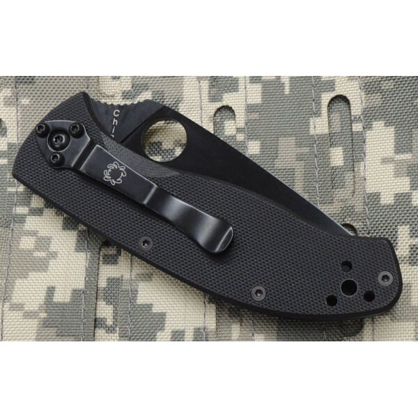 Spyderco Tenacious Black Plain 8Cr13MoV G10 Schwarz 01SP745