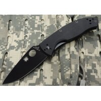Spyderco Tenacious Black Plain 8Cr13MoV G10 Schwarz 01SP745