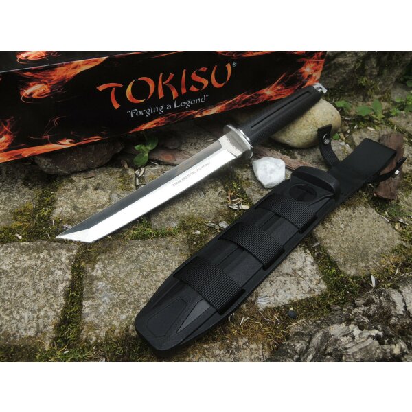 Tokisu Knives Fahrtenmesser 7Cr17MoV Stahl Rubber Handle