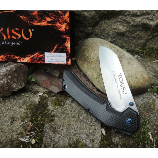 Tokisu Knives Messer Taschenmesser Folder 7Cr17 Stahl G10 / Carbon Griff