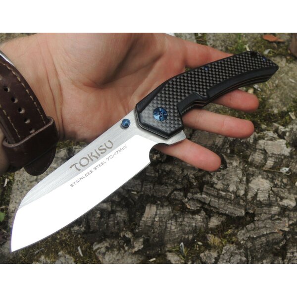Tokisu Knives Messer Taschenmesser Folder 7Cr17 Stahl G10 / Carbon Griff