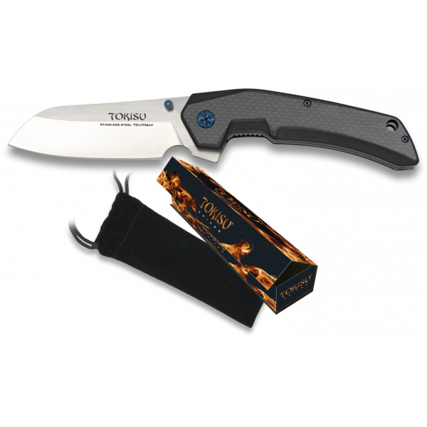 Tokisu Knives Messer Taschenmesser Folder 7Cr17 Stahl G10 / Carbon Griff