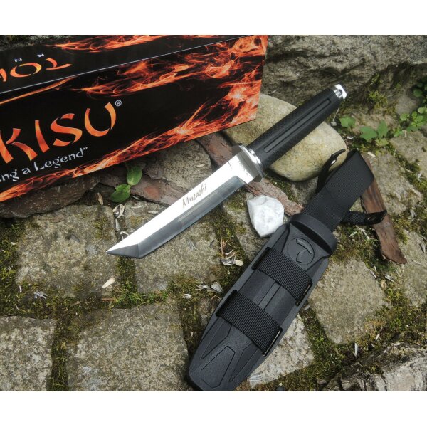 Tokisu Knives MUSASHI Messer Fahrtenmesser 7Cr17MoV Stahl Rubber Handle