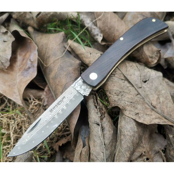 Böker Magnum Ebony Rangebuster Damast Damastmesser Taschenmesser Ebenholz Griff 01RY140DAM