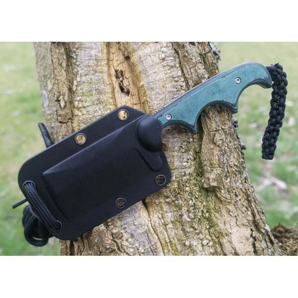CRKT MINIMALIST CLEAVER Fahrtenmesser 5Cr15 Stahl Micarta Griff small fixed knife 02CR2383