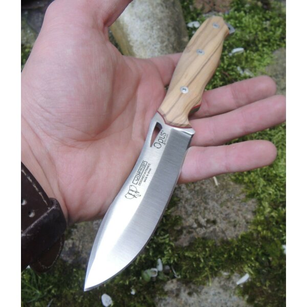 Cudeman Ness Wolf Opus Design Skinner N695 Olivenholz Braun inkl. Lederscheide