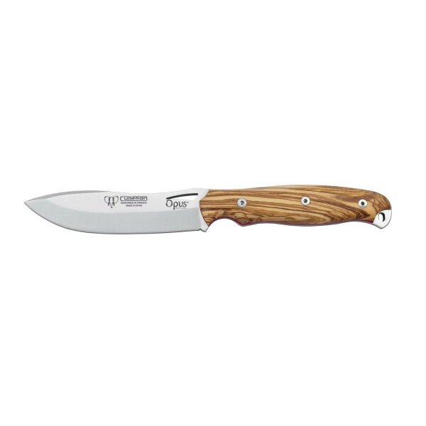 Cudeman Ness Wolf Opus Design Skinner N695 Olivenholz Braun inkl. Lederscheide