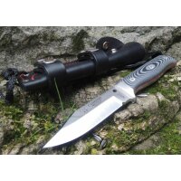 Cudeman MT-1 N695 Micarta Schwarz inkl. Lederscheide