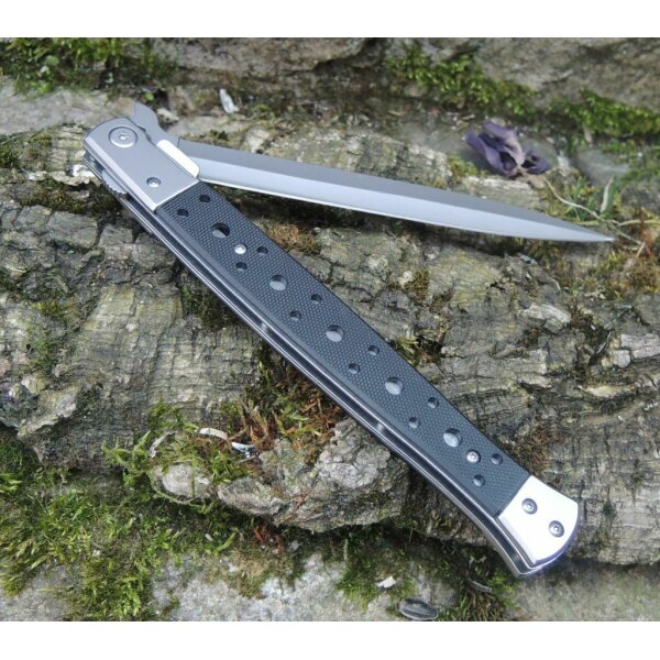 Haller Messer XXL Stiletto Taschenmesser 33,2cm 420 Stahl G10 Griff Messer