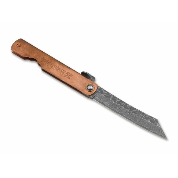 Higo IROGANE DAMASCUS Messer Damast Kupfergriff Friction Folder