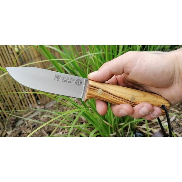 Joker Campero BS-9 K720 Olivenholz Braun inkl. Feuerstarter Lederscheide
